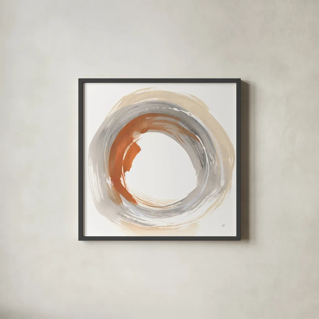 Hake Neutral IV by Chris Paschke. Shown in a sleek black glass frame for a contemporary gallery look. Available as an archival giclee rolled canvas, fine art paper, or poster print. SKU 70664a.