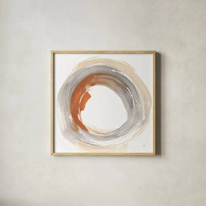 Hake Neutral IV by Chris Paschke. Shown in a natural wood glass frame for a timeless modern aesthetic. Available as an archival giclee rolled canvas, fine art paper, or poster print. SKU 70664a.