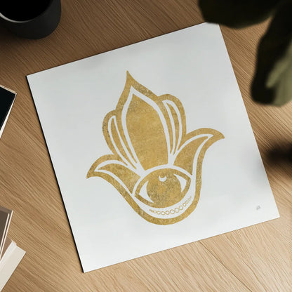 Hamsa II by Chris Paschke. Shown as a detailed flat fine art print, highlighting archival giclee quality. Available as an archival giclee rolled canvas, fine art paper, or poster print. SKU 64651a.