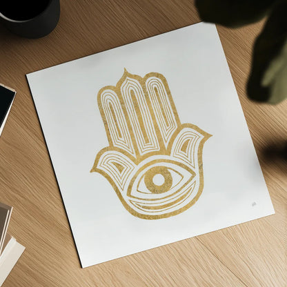 Hamsa IV by Chris Paschke. Shown as a detailed flat fine art print, highlighting archival giclee quality. Available as an archival giclee rolled canvas, fine art paper, or poster print. SKU 64653a.