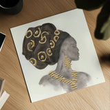 Headdress Beauty I by Chris Paschke. Shown as a detailed flat fine art print, highlighting archival giclee quality. Available as an archival giclee rolled canvas, fine art paper, or poster print. SKU 48016a.