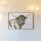 Highlander I by Chris Paschke. shown as a paper print in a natural frame. Available as a archival giclee rolled canvas, fine art paper, or poster print. SKU 53318i.