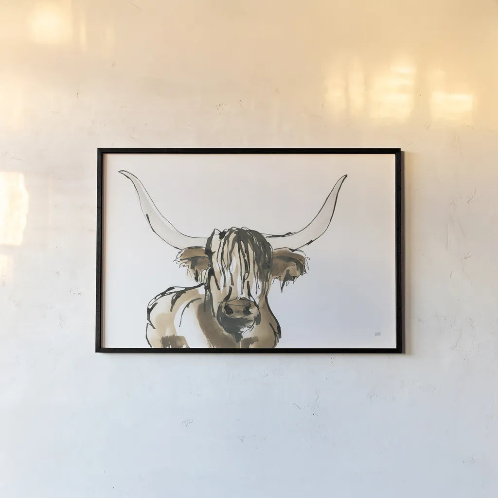 Highlander II by Chris Paschke. shown as a paper print in a black flame. Available as a archival giclee rolled canvas, fine art paper, or poster print. SKU 53319i.