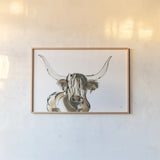 Highlander II by Chris Paschke. shown as a paper print in a natural frame. Available as a archival giclee rolled canvas, fine art paper, or poster print. SKU 53319i.
