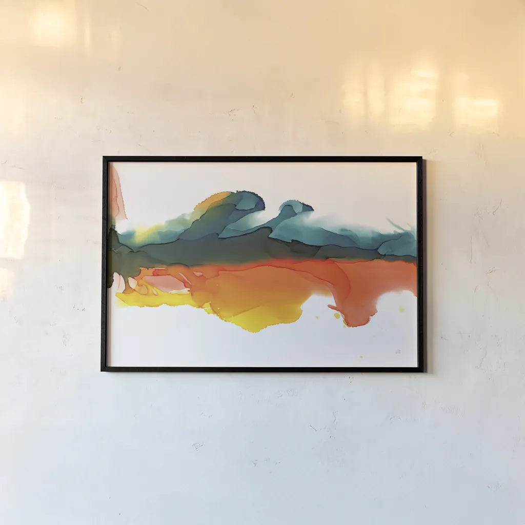 Hills by Chris Paschke. shown as a paper print in a black flame. Available as a archival giclee rolled canvas, fine art paper, or poster print. SKU 65426i.