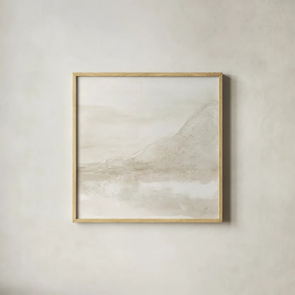 Honeybloom I by Chris Paschke. Shown in a natural wood glass frame for a timeless modern aesthetic. Available as an archival giclee rolled canvas, fine art paper, or poster print. SKU 83965a.