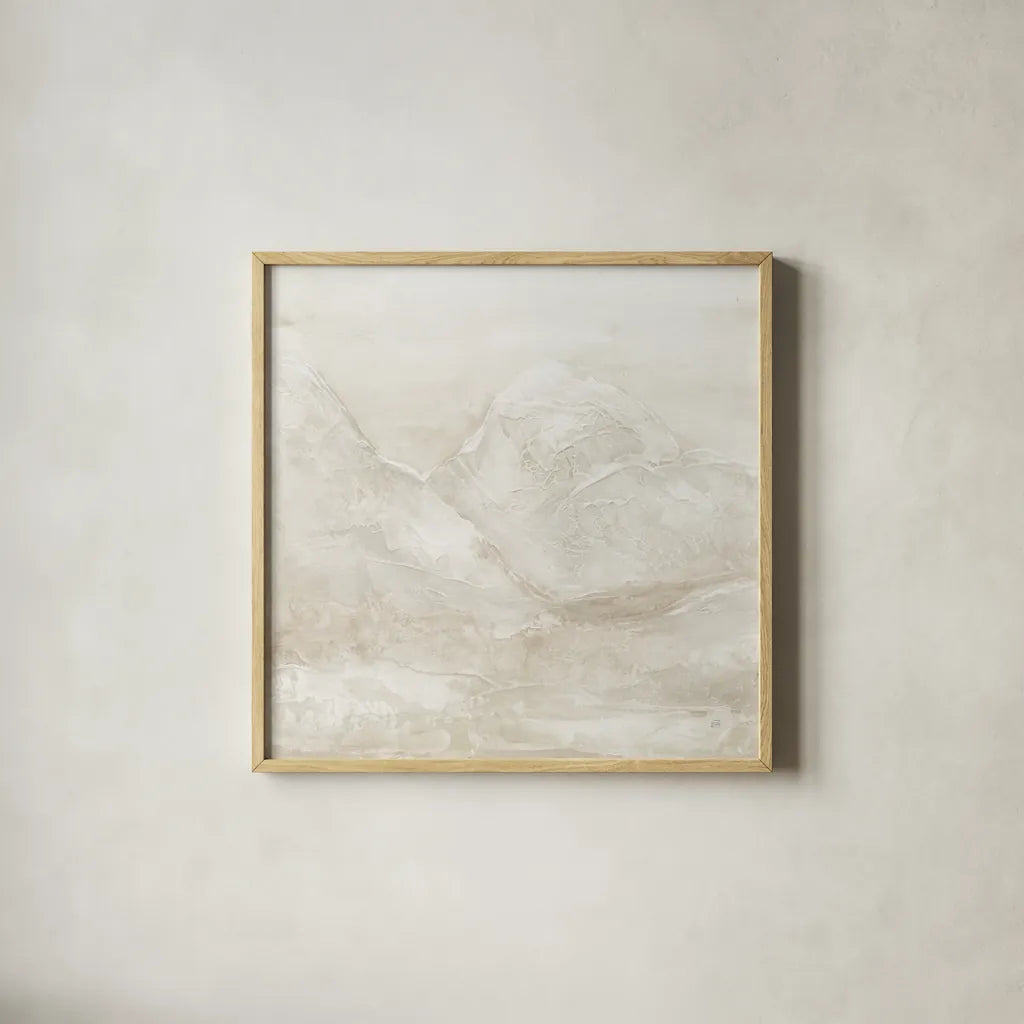 Honeybloom II by Chris Paschke. Shown in a natural wood glass frame for a timeless modern aesthetic. Available as an archival giclee rolled canvas, fine art paper, or poster print. SKU 83966a.