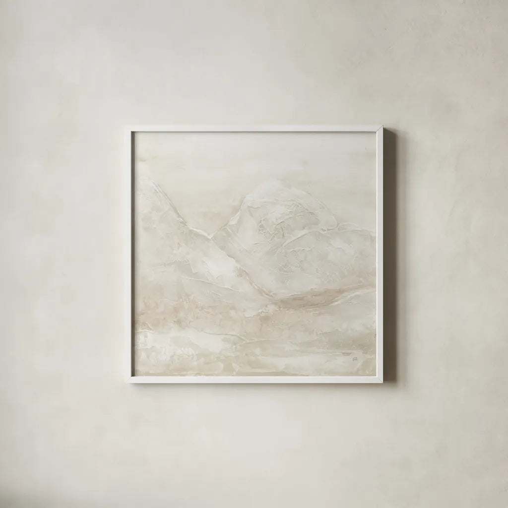 Honeybloom II by Chris Paschke. Shown in a crisp white glass frame for a clean and minimalist style. Available as an archival giclee rolled canvas, fine art paper, or poster print. SKU 83966a.