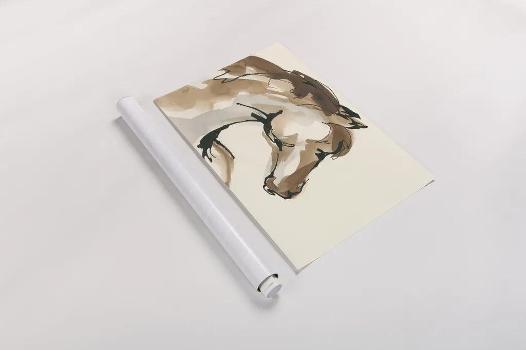 Horse Head I by Chris Paschke. shown as a rolled paper print. Available as archival giclee rolled canvas, fine art paper, or poster print. SKU 49929i.