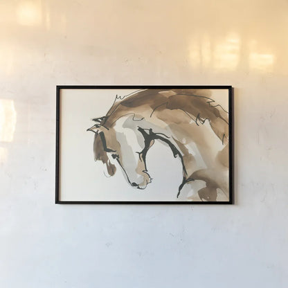 Horse Head II by Chris Paschke. shown as a paper print in a black flame. Available as a archival giclee rolled canvas, fine art paper, or poster print. SKU 49930i.