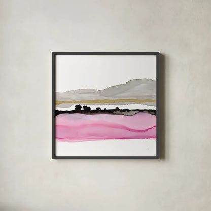 Iced Sherbetscape I by Chris Paschke. Shown in a sleek black glass frame for a contemporary gallery look. Available as an archival giclee rolled canvas, fine art paper, or poster print. SKU 81894a.