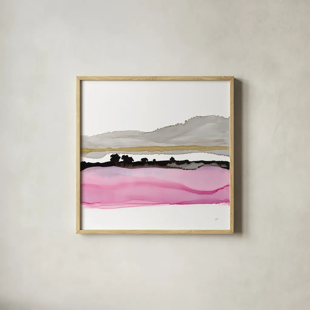 Iced Sherbetscape I by Chris Paschke. Shown in a natural wood glass frame for a timeless modern aesthetic. Available as an archival giclee rolled canvas, fine art paper, or poster print. SKU 81894a.