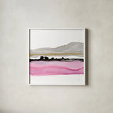 Iced Sherbetscape I by Chris Paschke. Shown in a crisp white glass frame for a clean and minimalist style. Available as an archival giclee rolled canvas, fine art paper, or poster print. SKU 81894a.