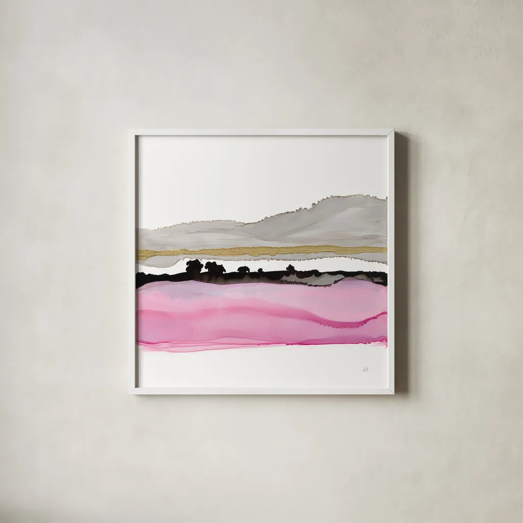 Iced Sherbetscape I by Chris Paschke. Shown in a crisp white glass frame for a clean and minimalist style. Available as an archival giclee rolled canvas, fine art paper, or poster print. SKU 81894a.