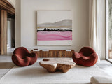 Iced Sherbetscape I by Chris Paschke. Shown as extra-large giant wall art in a modern living room. Available as an archival giclee rolled canvas, fine art paper, or poster print. SKU 81894a.