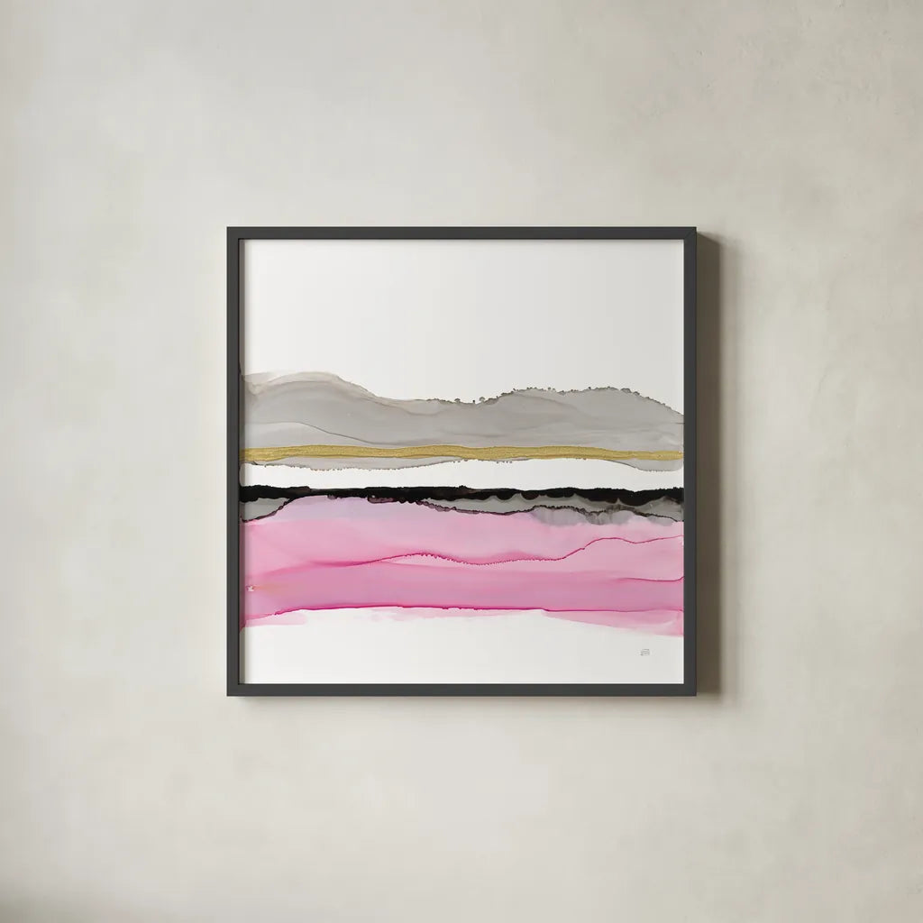 Iced Sherbetscape II by Chris Paschke. Shown in a sleek black glass frame for a contemporary gallery look. Available as an archival giclee rolled canvas, fine art paper, or poster print. SKU 81895a.