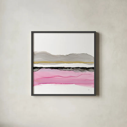 Iced Sherbetscape II by Chris Paschke. Shown in a sleek black glass frame for a contemporary gallery look. Available as an archival giclee rolled canvas, fine art paper, or poster print. SKU 81895a.