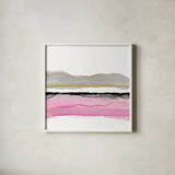 Iced Sherbetscape II by Chris Paschke. Shown in a crisp white glass frame for a clean and minimalist style. Available as an archival giclee rolled canvas, fine art paper, or poster print. SKU 81895a.