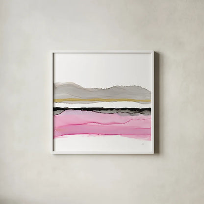 Iced Sherbetscape II by Chris Paschke. Shown in a crisp white glass frame for a clean and minimalist style. Available as an archival giclee rolled canvas, fine art paper, or poster print. SKU 81895a.