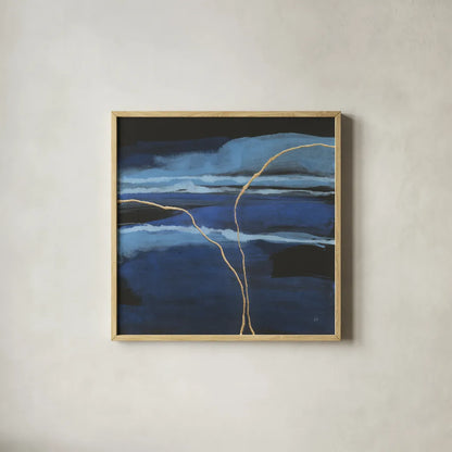 Improv II by Chris Paschke. Shown in a natural wood glass frame for a timeless modern aesthetic. Available as an archival giclee rolled canvas, fine art paper, or poster print. SKU 86238a.