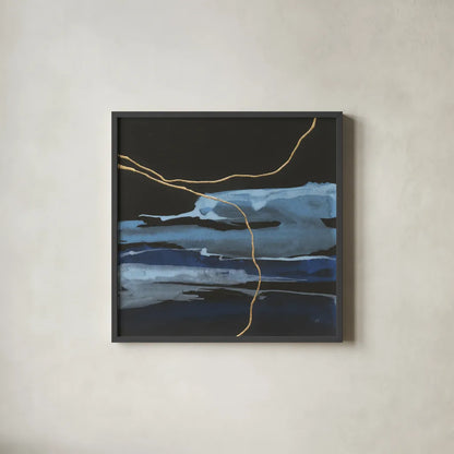 Improv IV by Chris Paschke. Shown in a sleek black glass frame for a contemporary gallery look. Available as an archival giclee rolled canvas, fine art paper, or poster print. SKU 86240a.