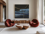 Improv IV by Chris Paschke. Shown as extra-large giant wall art in a modern living room. Available as an archival giclee rolled canvas, fine art paper, or poster print. SKU 86240a.