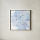 In Flight I by Chris Paschke. Shown in a sleek black glass frame for a contemporary gallery look. Available as an archival giclee rolled canvas, fine art paper, or poster print. SKU 95446a.