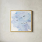 In Flight I by Chris Paschke. Shown in a natural wood glass frame for a timeless modern aesthetic. Available as an archival giclee rolled canvas, fine art paper, or poster print. SKU 95446a.