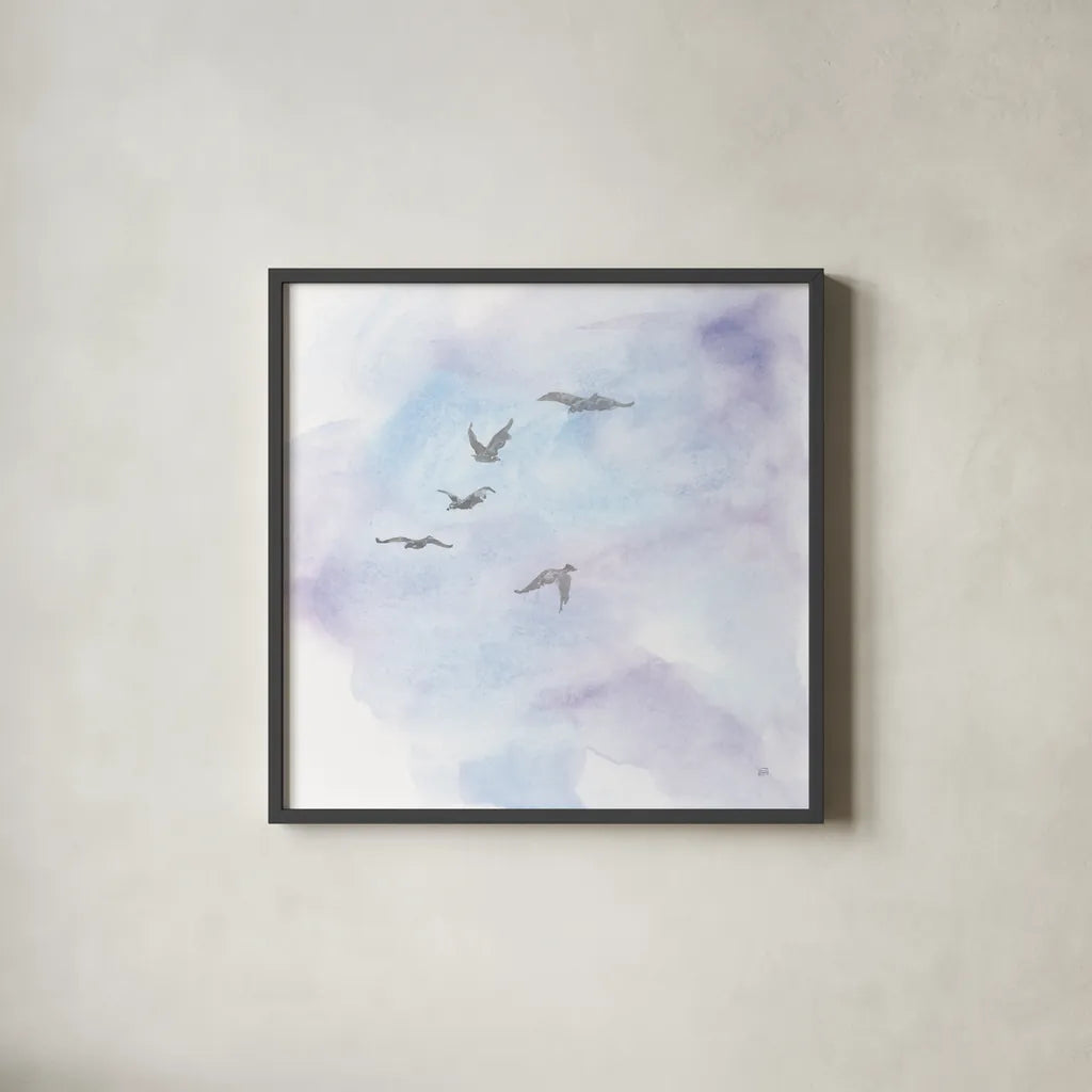 In Flight IV by Chris Paschke. Shown in a sleek black glass frame for a contemporary gallery look. Available as an archival giclee rolled canvas, fine art paper, or poster print. SKU 95449a.