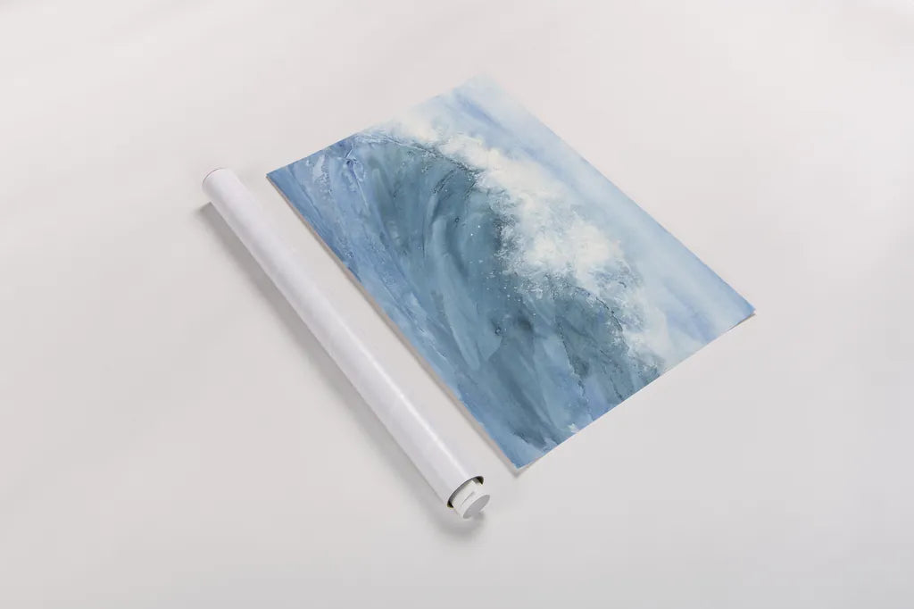 In the Blue I by Chris Paschke. shown as a rolled paper print. Available as archival giclee rolled canvas, fine art paper, or poster print. SKU 61469i.