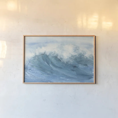 In the Blue I by Chris Paschke. shown as a paper print in a natural frame. Available as a archival giclee rolled canvas, fine art paper, or poster print. SKU 61469i.