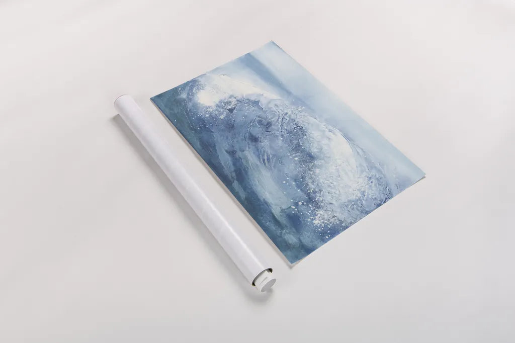 In the Blue IV by Chris Paschke. shown as a rolled paper print. Available as archival giclee rolled canvas, fine art paper, or poster print. SKU 61472i.