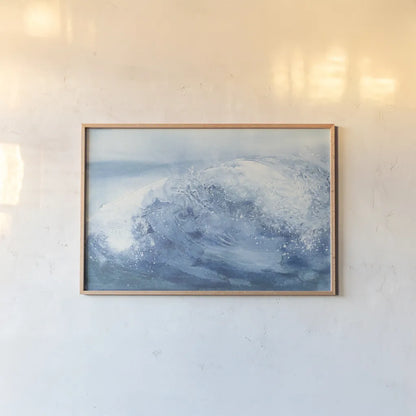 In the Blue IV by Chris Paschke. shown as a paper print in a natural frame. Available as a archival giclee rolled canvas, fine art paper, or poster print. SKU 61472i.