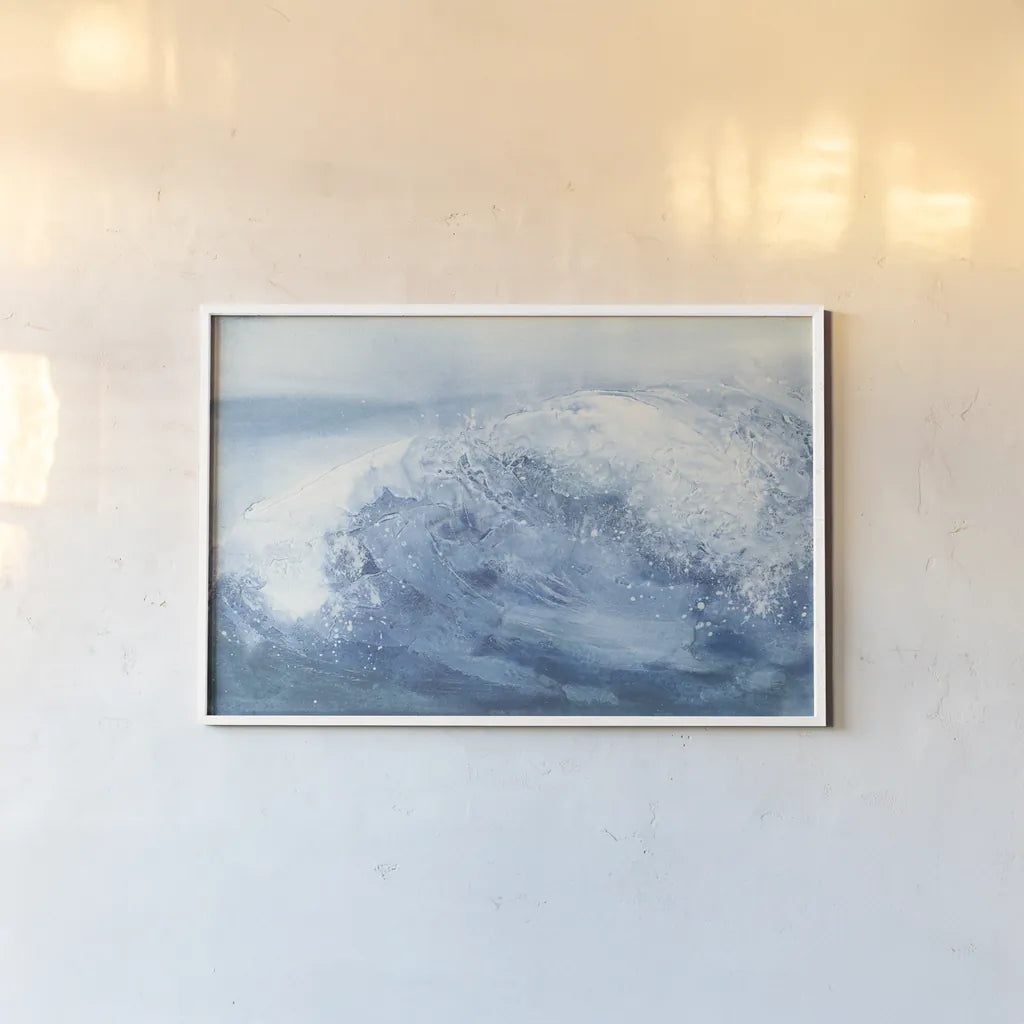 In the Blue IV by Chris Paschke. shown as a paper print in a white frame. Available as a archival giclee rolled canvas, fine art paper, or poster print. SKU 61472i.