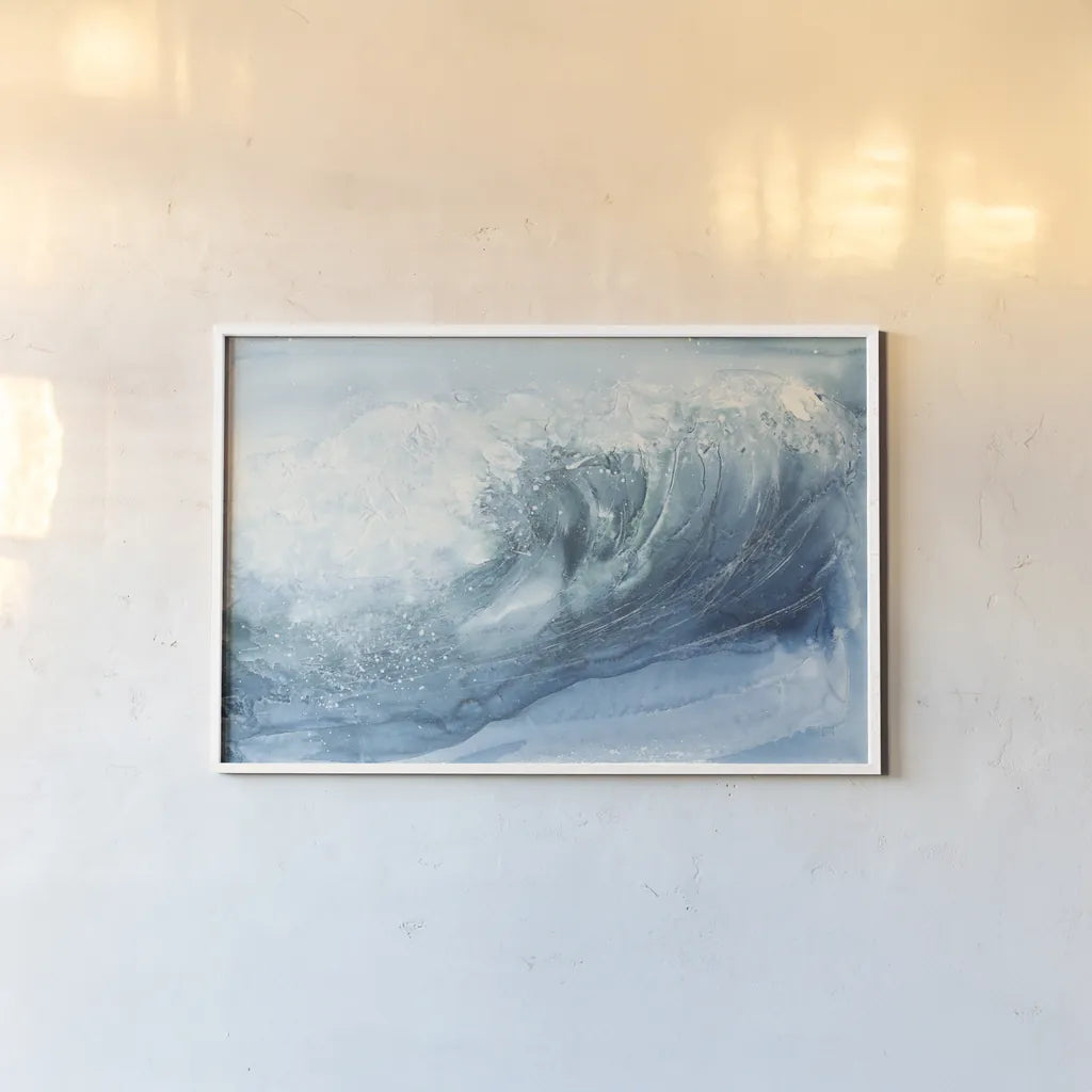 In the Blue VI by Chris Paschke. shown as a paper print in a white frame. Available as a archival giclee rolled canvas, fine art paper, or poster print. SKU 61474i.