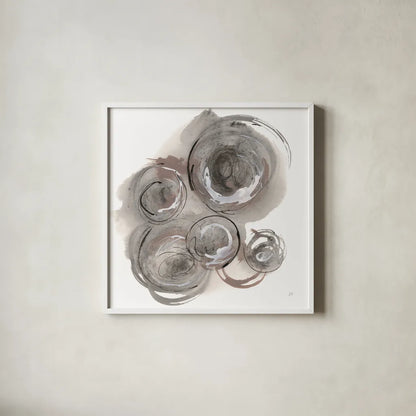 In the Circle II by Chris Paschke. Shown in a crisp white glass frame for a clean and minimalist style. Available as an archival giclee rolled canvas, fine art paper, or poster print. SKU 70670a.