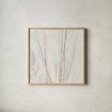 Incised Gold II by Chris Paschke. Shown in a natural wood glass frame for a timeless modern aesthetic. Available as an archival giclee rolled canvas, fine art paper, or poster print. SKU 87327a.