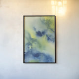 Indigo Flow II by Chris Paschke. shown as a paper print in a black flame. Available as a archival giclee rolled canvas, fine art paper, or poster print. SKU 49050h.