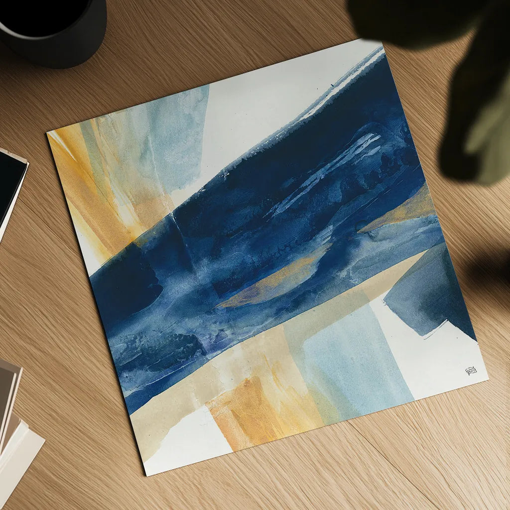 Indigo I by Chris Paschke. Shown as a detailed flat fine art print, highlighting archival giclee quality. Available as an archival giclee rolled canvas, fine art paper, or poster print. SKU 15133a.