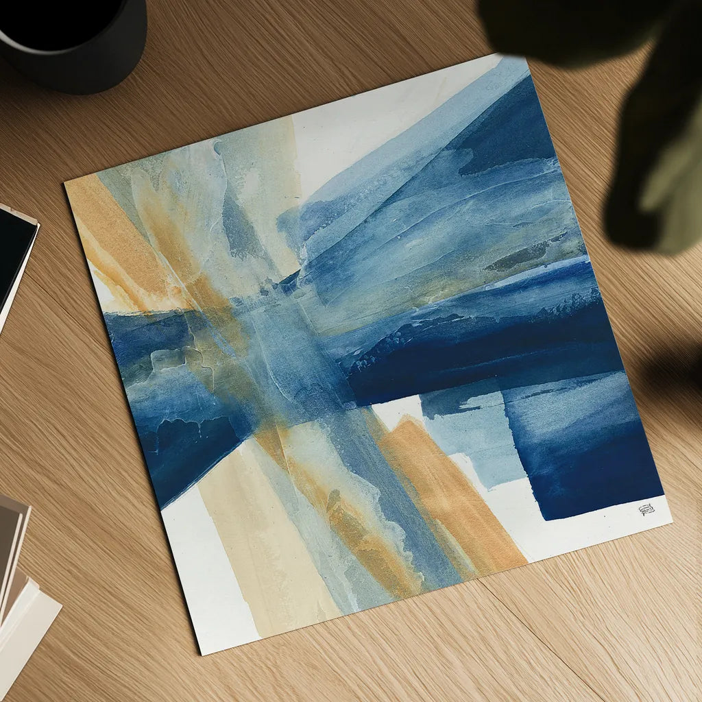 Indigo II by Chris Paschke. Shown as a detailed flat fine art print, highlighting archival giclee quality. Available as an archival giclee rolled canvas, fine art paper, or poster print. SKU 15134a.