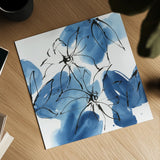 Indigo Neutrals I by Chris Paschke. Shown as a detailed flat fine art print, highlighting archival giclee quality. Available as an archival giclee rolled canvas, fine art paper, or poster print. SKU 70651a.