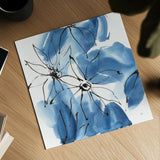 Indigo Neutrals II by Chris Paschke. Shown as a detailed flat fine art print, highlighting archival giclee quality. Available as an archival giclee rolled canvas, fine art paper, or poster print. SKU 70652a.