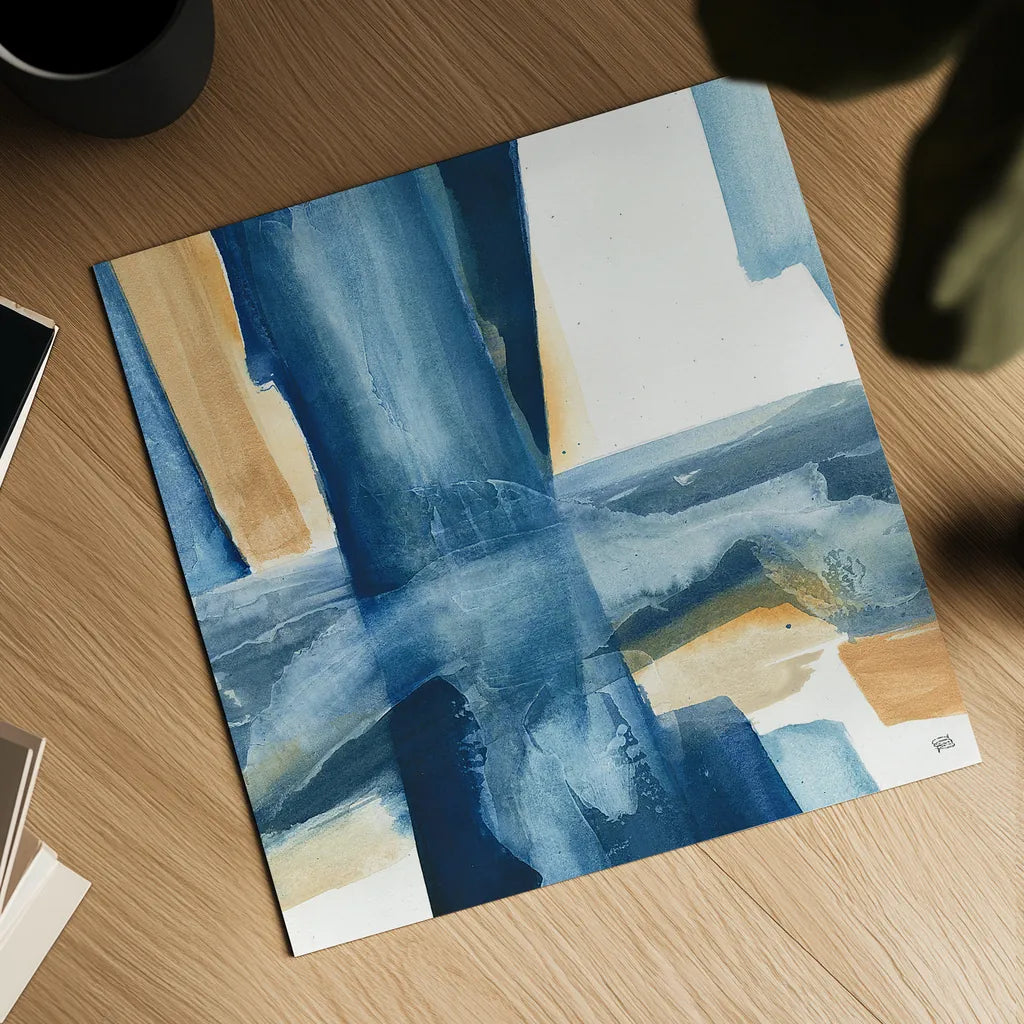 Indigo V by Chris Paschke. Shown as a detailed flat fine art print, highlighting archival giclee quality. Available as an archival giclee rolled canvas, fine art paper, or poster print. SKU 15137a.