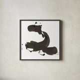 Ink Drops II by Chris Paschke. Shown in a sleek black glass frame for a contemporary gallery look. Available as an archival giclee rolled canvas, fine art paper, or poster print. SKU 66208a.