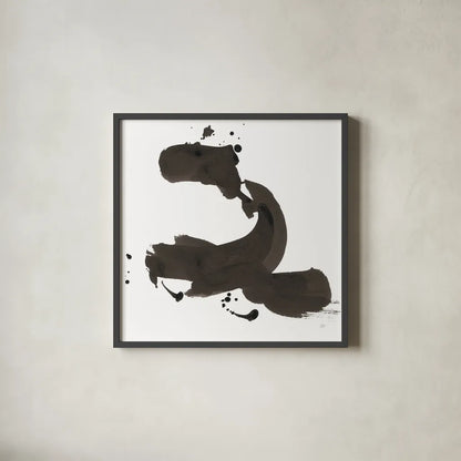 Ink Drops II by Chris Paschke. Shown in a sleek black glass frame for a contemporary gallery look. Available as an archival giclee rolled canvas, fine art paper, or poster print. SKU 66208a.