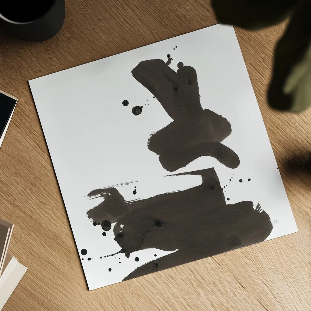 Ink Drops III by Chris Paschke. Shown as a detailed flat fine art print, highlighting archival giclee quality. Available as an archival giclee rolled canvas, fine art paper, or poster print. SKU 66209a.