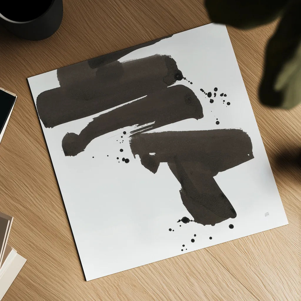 Ink Drops IV by Chris Paschke. Shown as a detailed flat fine art print, highlighting archival giclee quality. Available as an archival giclee rolled canvas, fine art paper, or poster print. SKU 66210a.