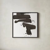 Ink Drops IV by Chris Paschke. Shown in a sleek black glass frame for a contemporary gallery look. Available as an archival giclee rolled canvas, fine art paper, or poster print. SKU 66210a.