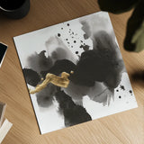 Ink Splash III by Chris Paschke. Shown as a detailed flat fine art print, highlighting archival giclee quality. Available as an archival giclee rolled canvas, fine art paper, or poster print. SKU 99398a.