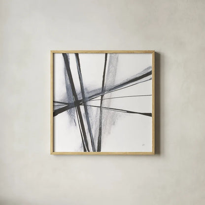 Ink and Pastel I by Chris Paschke. Shown in a natural wood glass frame for a timeless modern aesthetic. Available as an archival giclee rolled canvas, fine art paper, or poster print. SKU 84559a.